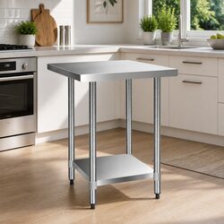 Stainless Steel Kitchen Bench 760x760mm Work Table Food Prep Commercial Grade