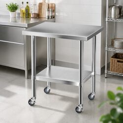 Stainless Steel Kitchen Work Bench 760x610mm Commercial Grade Prep Table