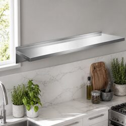 1200mm Stainless Steel Kitchen Wall Shelf Mounted Rack Storage Display