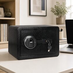 Digital Security Safe Box 8.1L Fingerprint Key Lock Home Office Storage