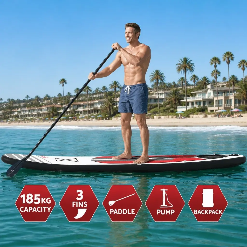 Stand Up Paddle Board 11ft Inflatable SUP Surfboard with Paddle Pump Kayak Seat