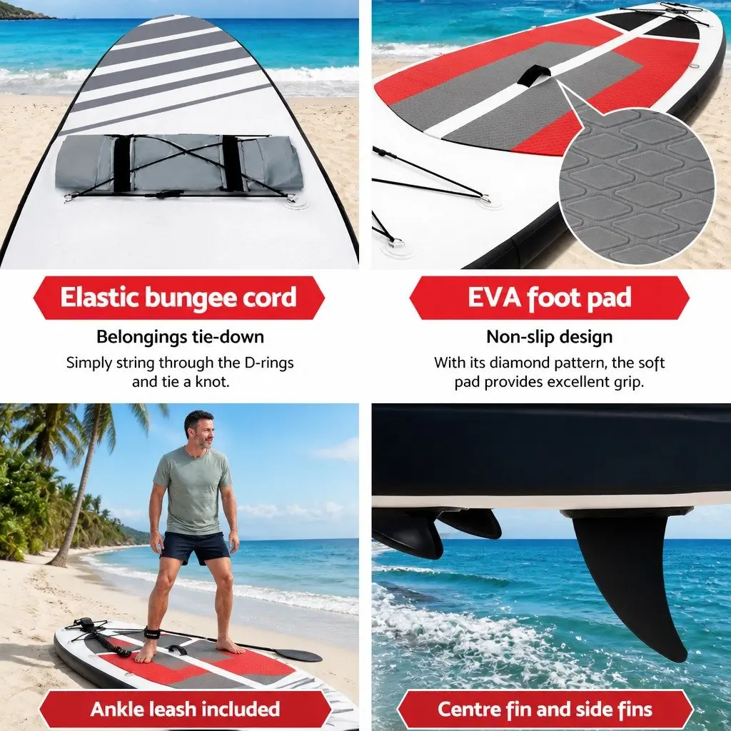 Stand Up Paddle Board 11ft Inflatable SUP Surfboard with Paddle Pump Kayak Seat
