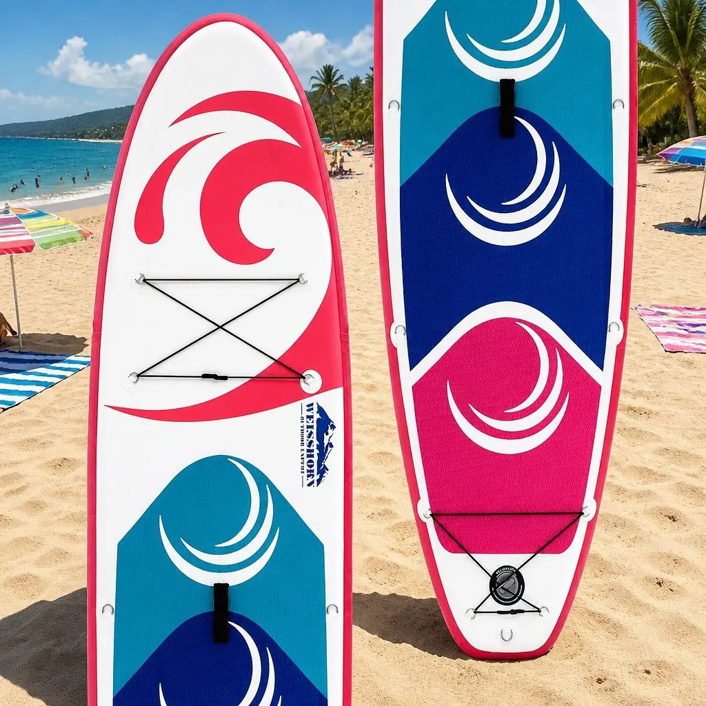 Stand Up Paddle Board 11ft Inflatable SUP Surfboard with Paddle Pump Pink Kayak