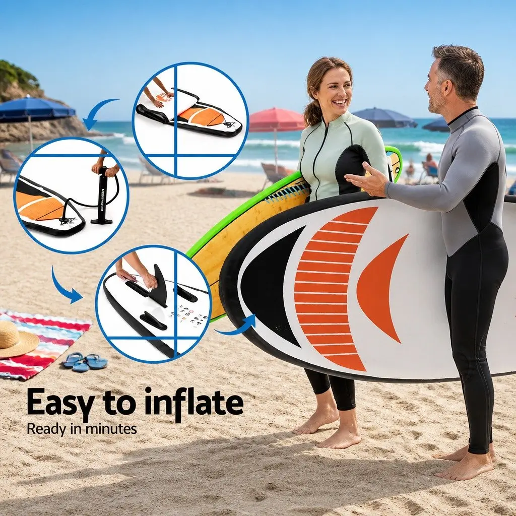 Stand Up Paddle Board 11ft Inflatable SUP Surfboard with Adjustable Paddle
