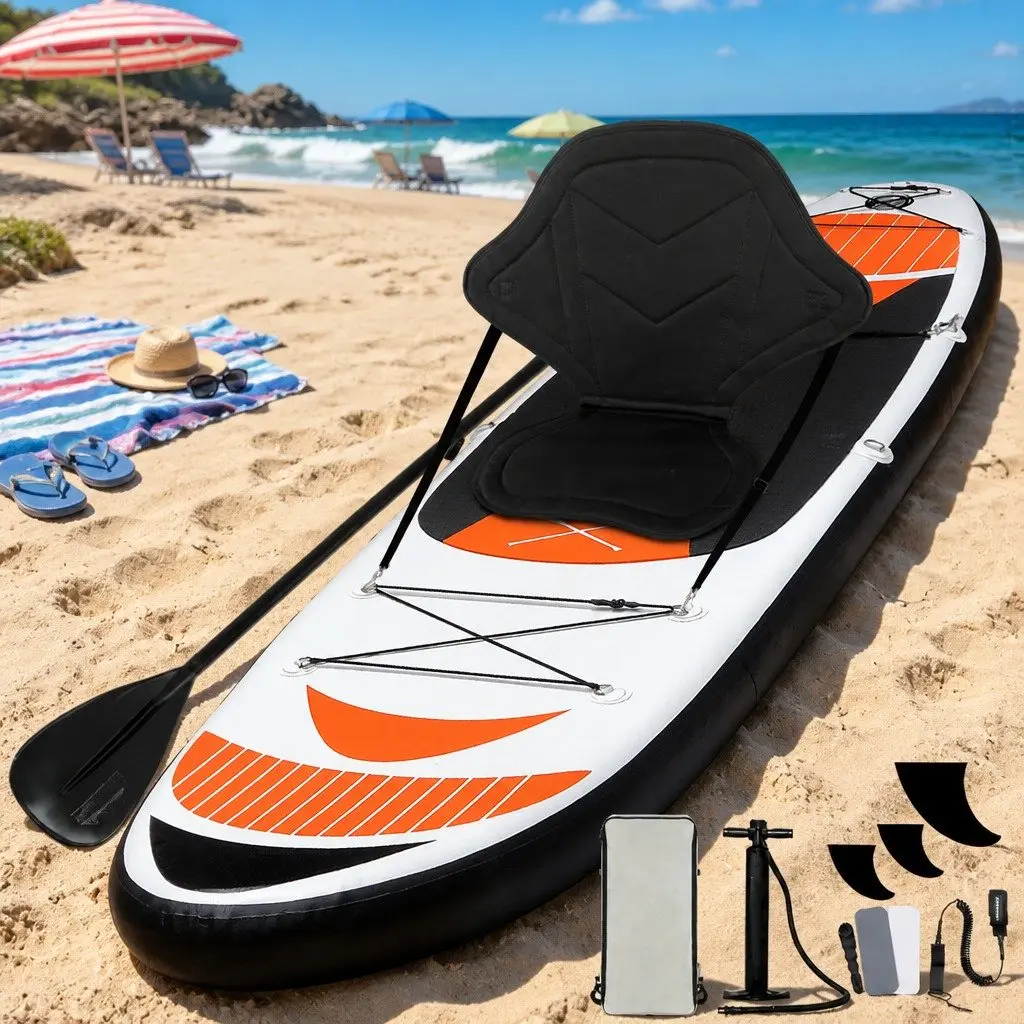 Stand Up Paddle Board 11ft Inflatable SUP Surfboard with Adjustable Paddle