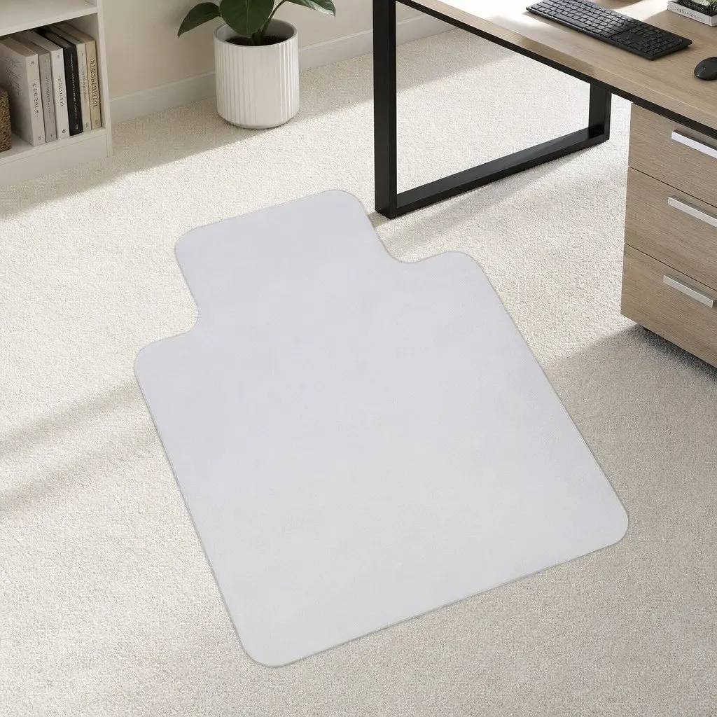 Chair Mat PVC Hard Floor Protector Anti-Scratch Gripper Back 135cm x 114cm Black or Clear