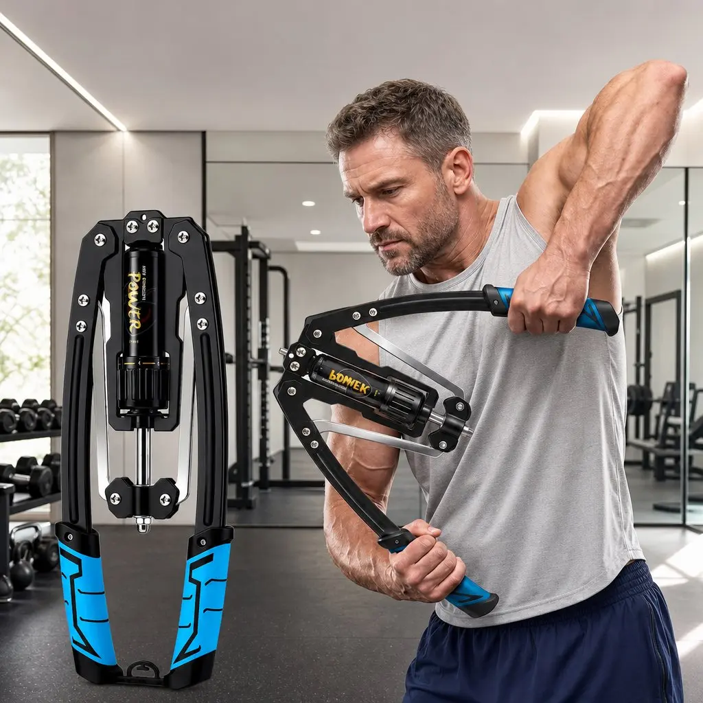 Hydraulic Arm Exerciser Chest Trainer 10-200kg Adjustable Resistance Push Pull