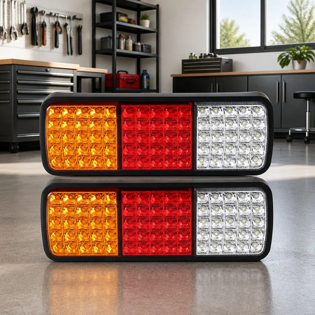 LED Tail Lights Pair 75 Stop Reverse Indicator 12V Ute Trailer Caravan Truck