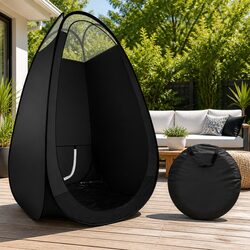 Pop Up Spray Tanning Tent Portable Self-Erecting Spray Tan Booth Black