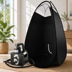 Spray Tanning Machine Kit with Pop-Up Tent HVLP Spray Gun Professional Equipment