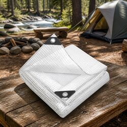 Heavy Duty Poly Tarp 9x12m Clear Waterproof Camping Cover Outdoor Protection