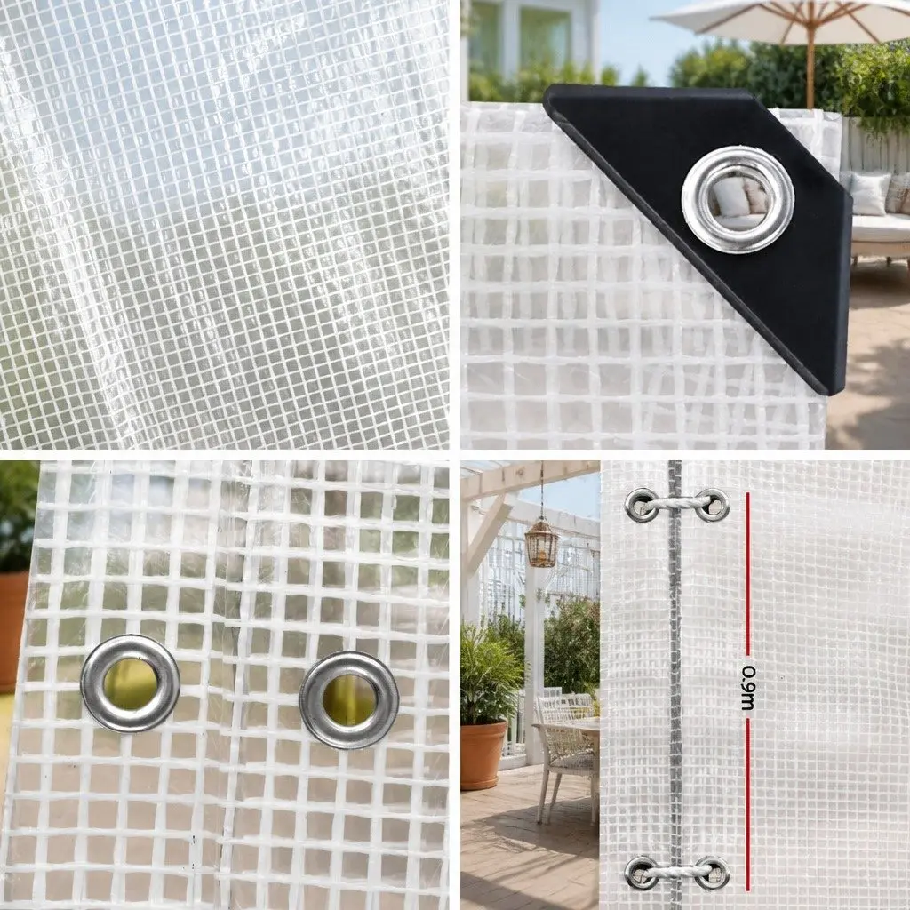 Heavy Duty Waterproof Poly Tarp 4x6m UV Resistant Outdoor Camping Cover