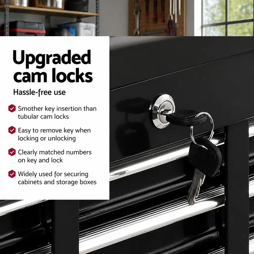 Tool Cabinet 10 Drawer Storage Organiser Black Steel