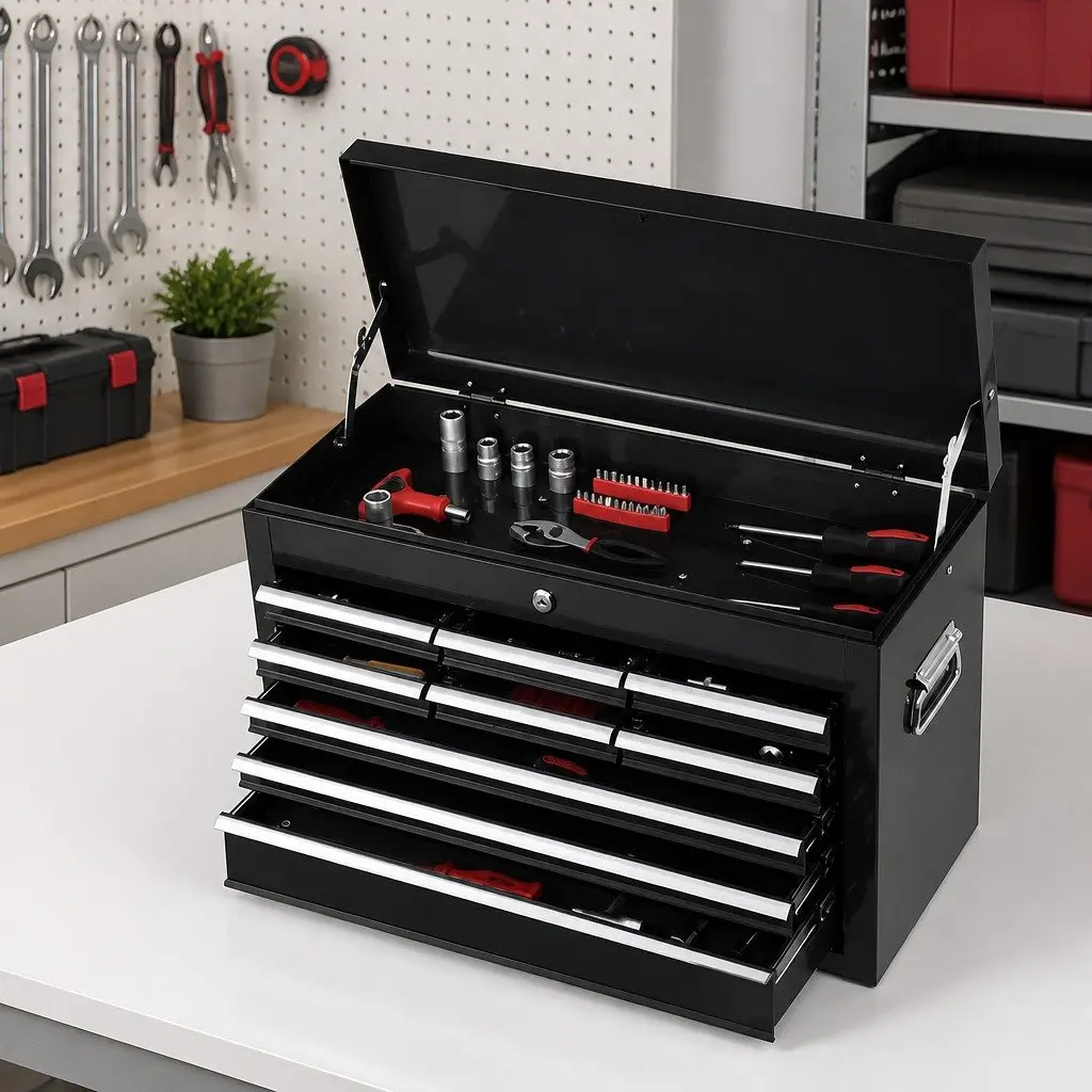 Tool Chest Trolley 12 Drawers Storage Cabinet Toolbox Organizer with Lockable