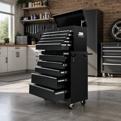 14 Drawer Tool Box Cabinet Chest Mechanic Garage Storage Trolley with Castors
