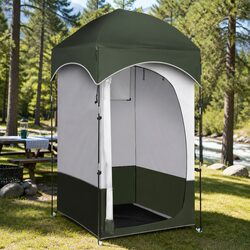 Camping Shower Toilet Tent Portable Changing Room Ensuite Green Fiberglass Poles