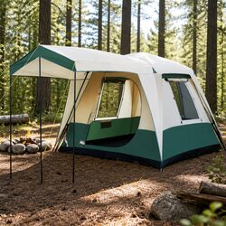 4 Person Dome Camping Tent Instant Pop Up Family Hiking Outdoor Green Shelter