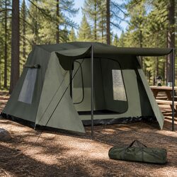 Instant Up Camping Tent 2-3 Person Outdoor Hiking Shelter Green Automatic Frame