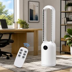 88cm Tower Bladeless Fan Air Purification LED Remote Control 24 Speed