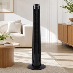Tower Fan Oscillating 3 Speeds Remote Control 93cm Tall Slim Design Air Cooler