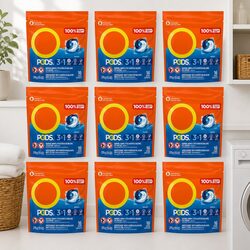 3 in 1 Original Laundry Pods 144 Pack Stain Remover Colour Protector Everyday
