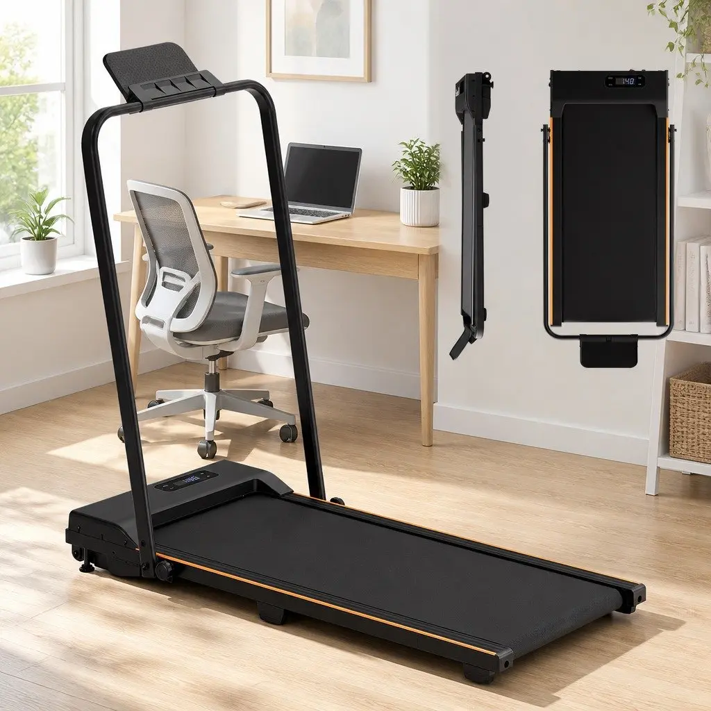 Walking Pad Treadmill 3-in-1 Functionality 12% Incline Compact Under Desk Home Gym Machine