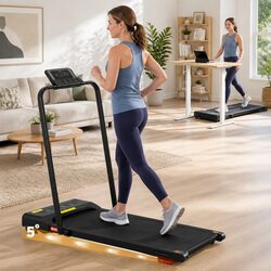 Electric Walking Pad Treadmill Foldable Under Desk Home Fitness 380mm Black