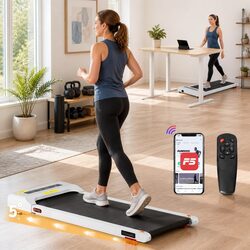 Electric Walking Pad Treadmill Incline Under Desk Home Gym Office 380mm White