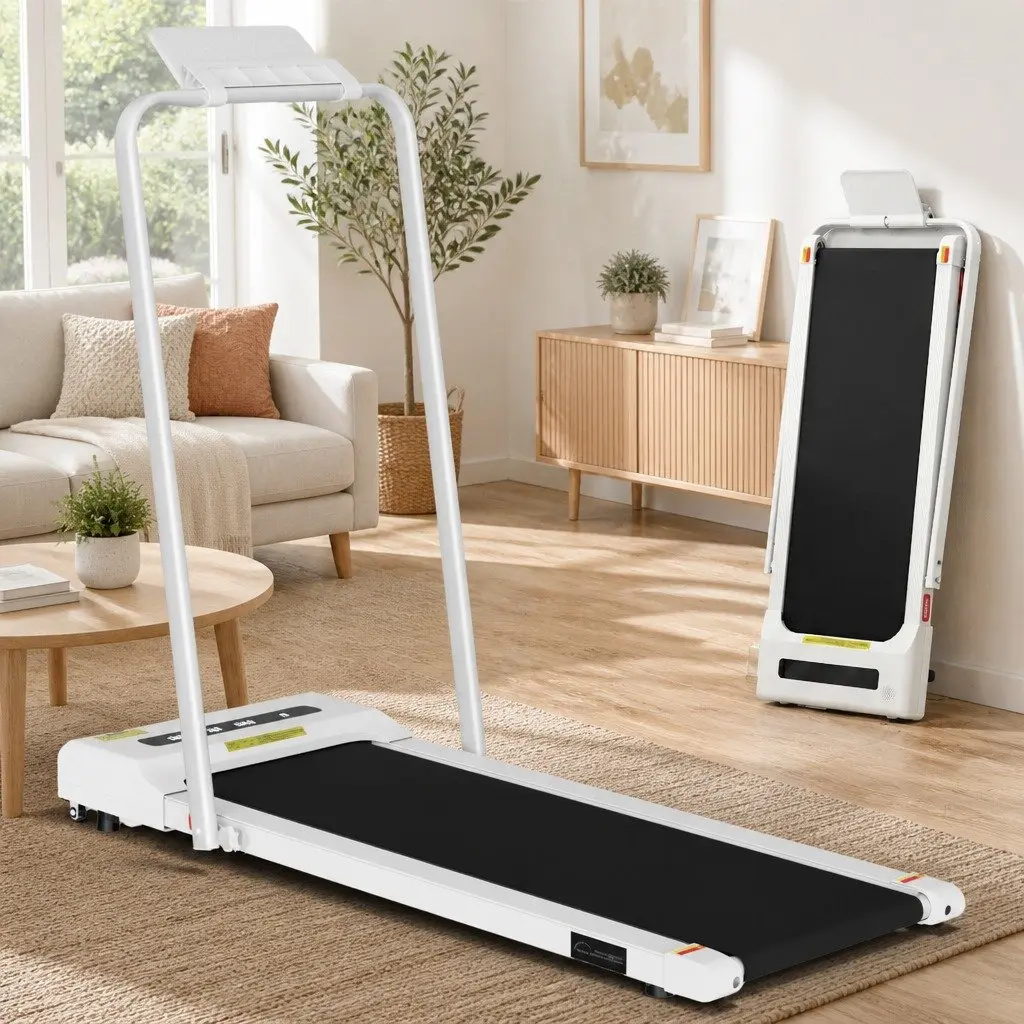 Electric Treadmill Foldable Compact Home Gym Fitness Machine 380mm White
