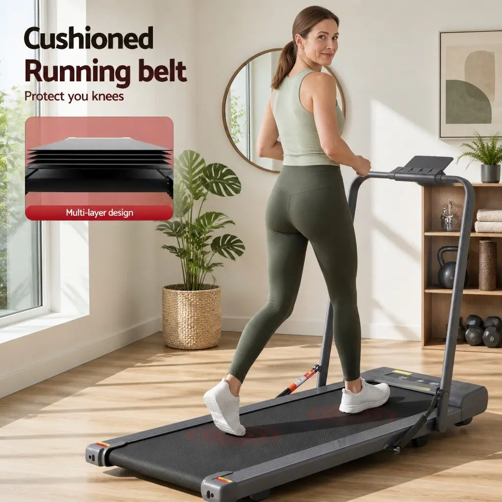 2 in 1 Electric Walking Pad Under Desk Treadmill Foldable 400mm Grey