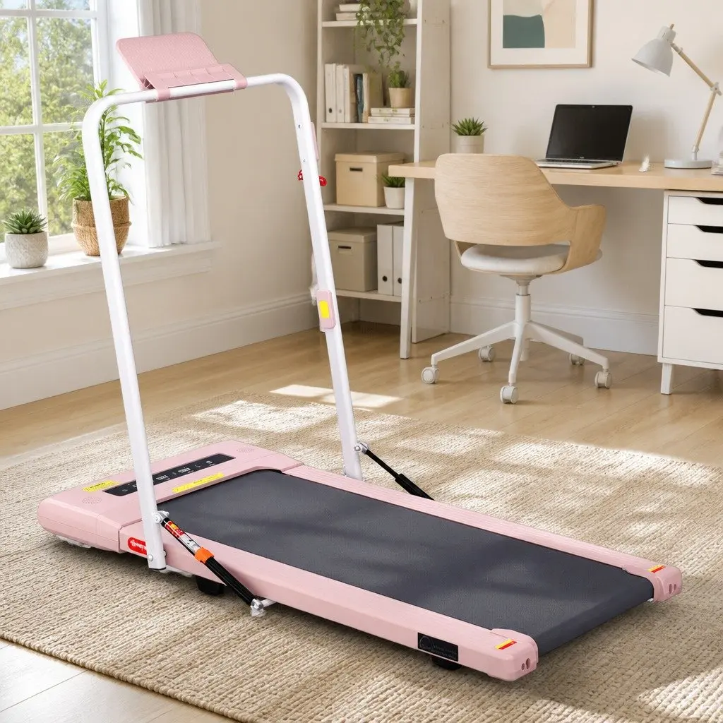 2 in 1 Electric Walking Pad Treadmill Under Desk Folding Home Gym Fitness