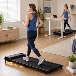 3 in 1 Walking Pad Treadmill 12% Incline Under Desk Home Gym Cardio Machine