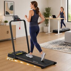 3 in 1 Walking Pad Treadmill Auto Incline 20% Foldable Under Desk Home Fitness