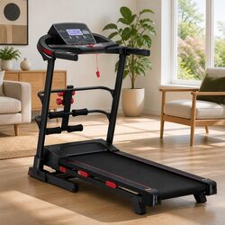 Electric Treadmill Home Gym Fitness Machine with Sit-Up Bar Digital LCD Display
