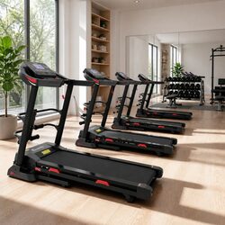 Electric Treadmill Home Gym Fitness Machine with Sit-Up Bar Incline Heart Rate