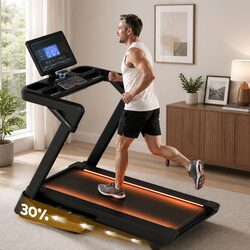 Foldable Treadmill 500mm Wide Belt 30% Auto Incline Home Gym Electric Machine
