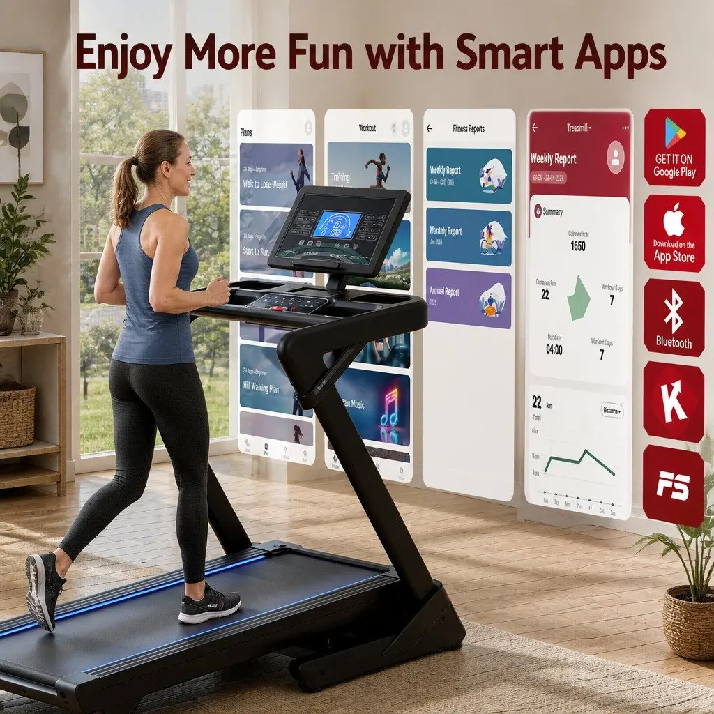 Foldable Treadmill 500mm Wide Belt 30% Auto Incline Home Gym Electric Machine Black