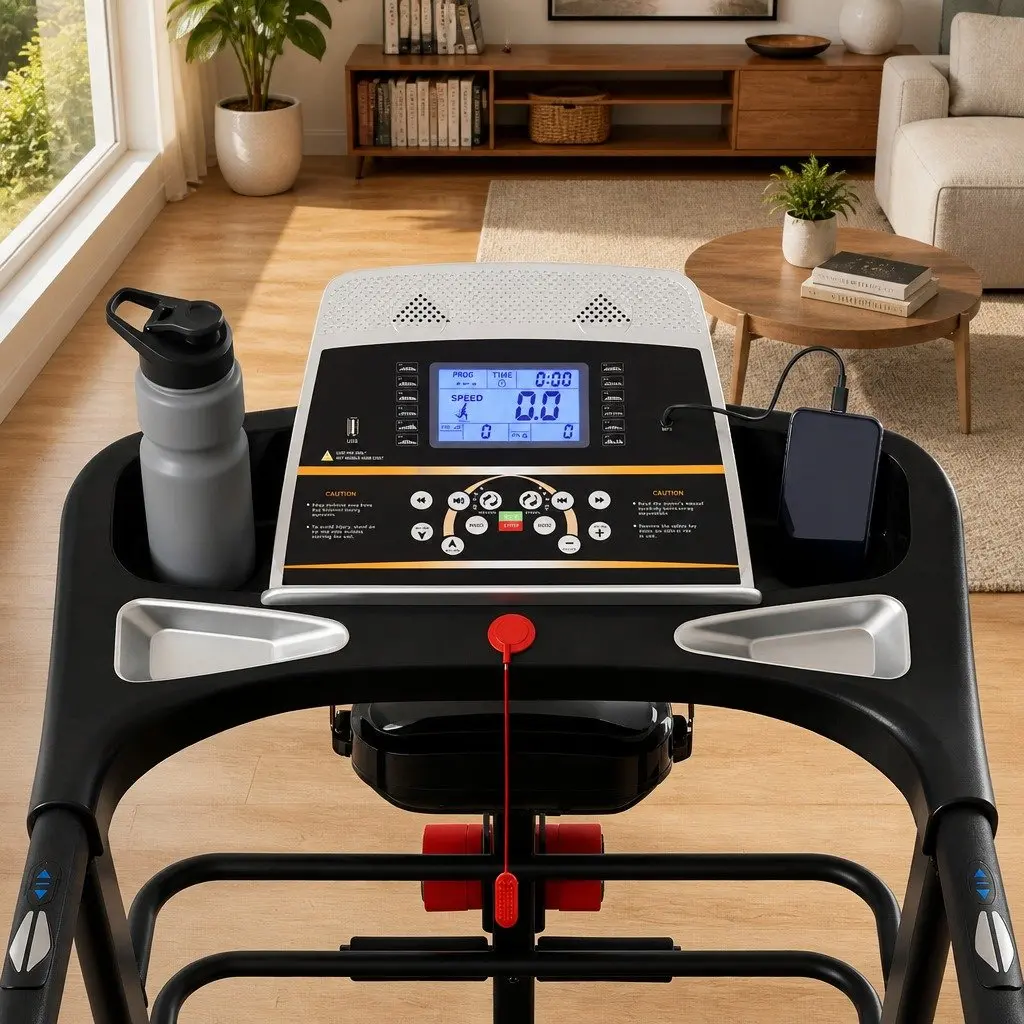 Electric Treadmill Home Gym Fitness Machine 18 Speed Digital LCD Display Black