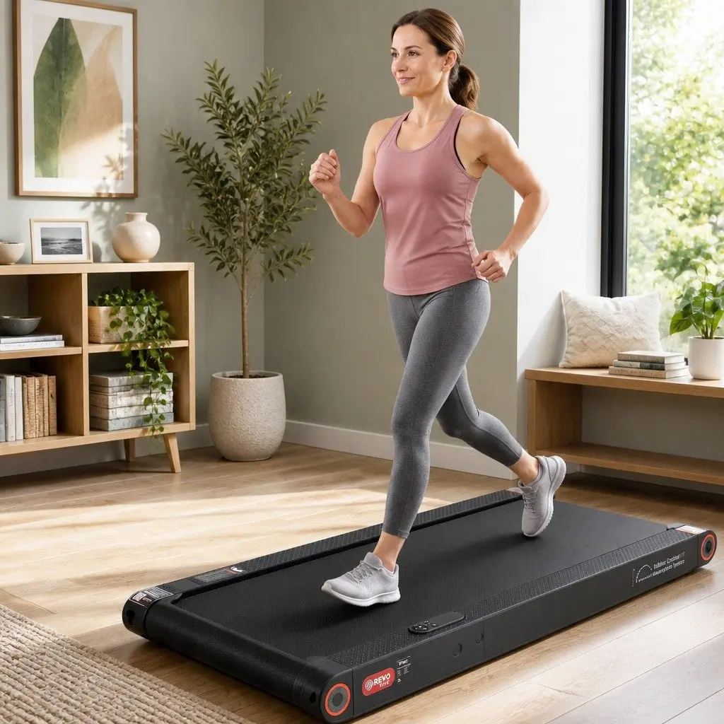 4-in-1 Walking Pad Treadmill Compact Under Desk Home Gym Machine Black