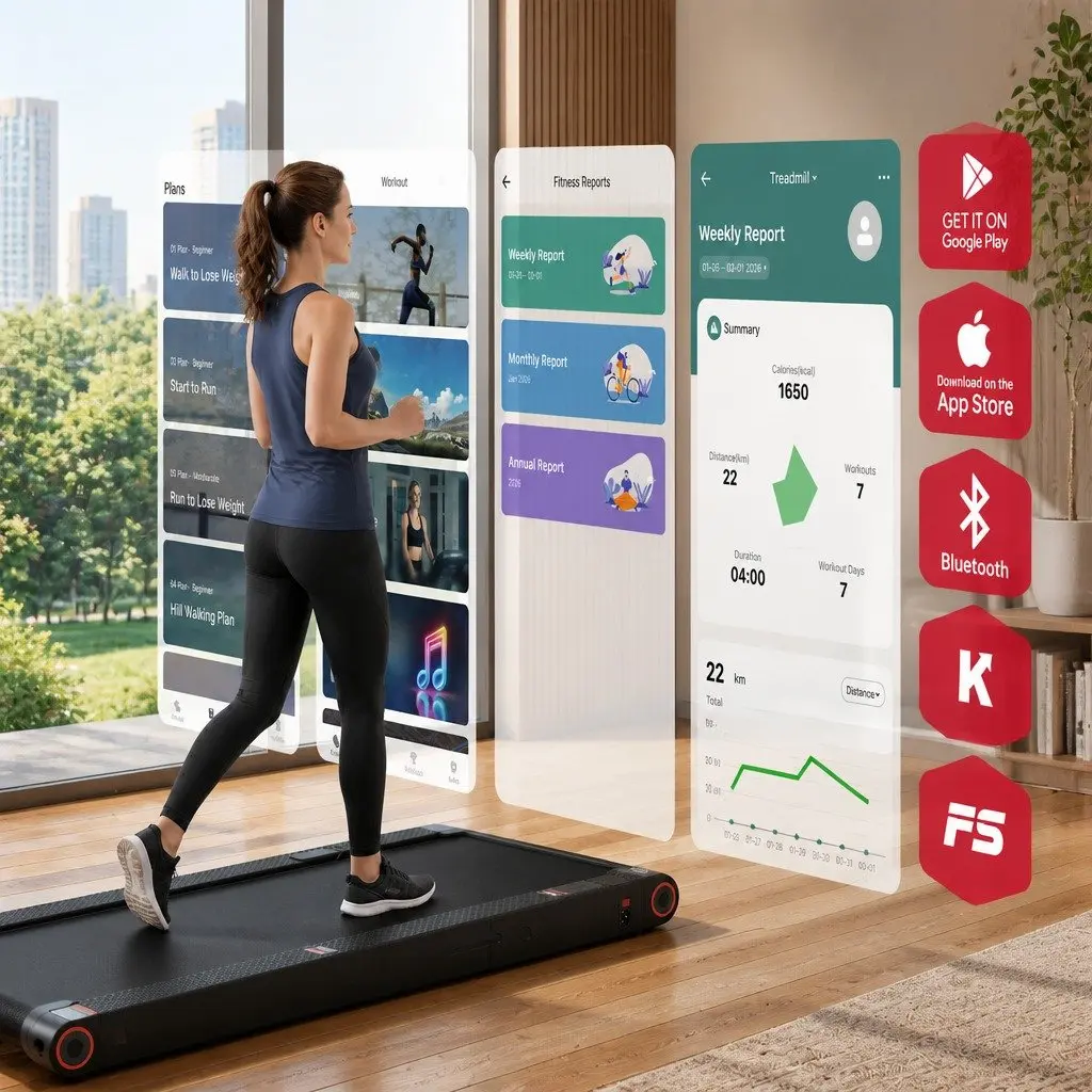 4-in-1 Walking Pad Treadmill Compact Under Desk Home Gym Machine Black