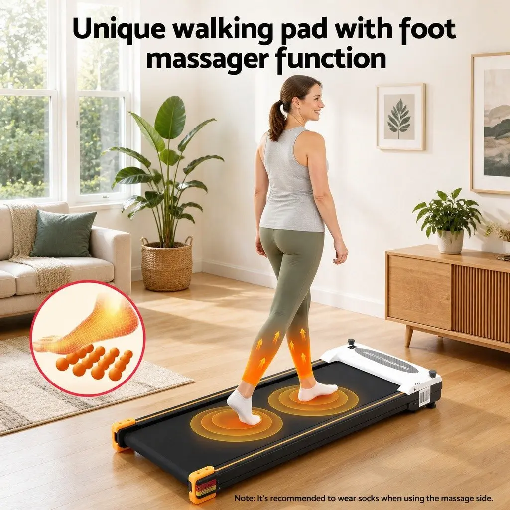 Treadmill Double Sided Running Foot Massage 380mm Belt Home Fitness Black