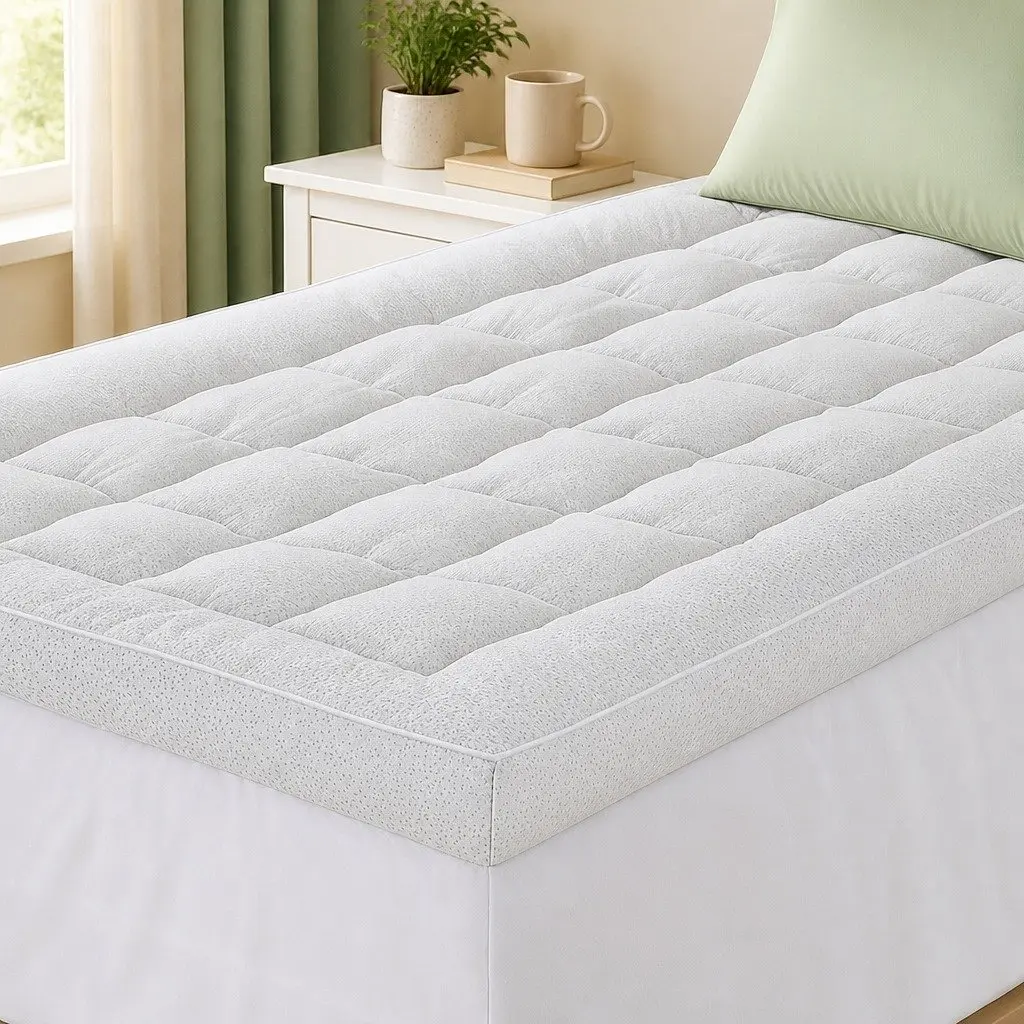 Pillowtop Mattress Topper 11cm Thick Bamboo Pad King Single Bed Cover Deep