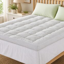 Pillowtop Mattress Topper 11cm Thick Bamboo Pad Double Bed 1500GSM Hollow Fibre