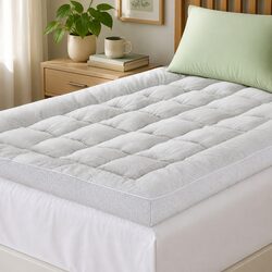 Pillowtop Mattress Topper Single Bed 11cm Thick Bamboo Cover Deep Pocket