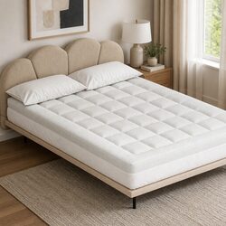 Pillowtop Mattress Topper 7.5cm Thick Queen Bed Protector Bamboo Cover Washable