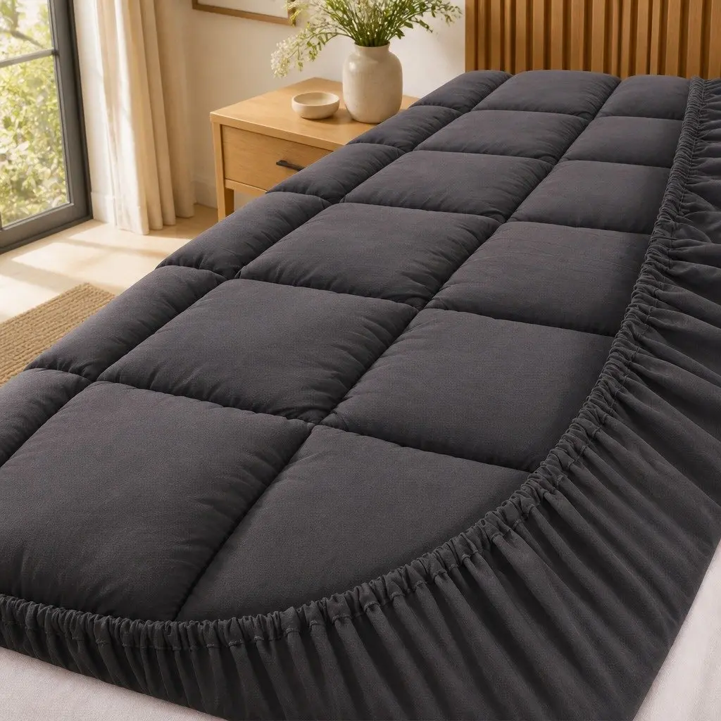 Mattress Topper Pillowtop 5cm Thick King Size Grey