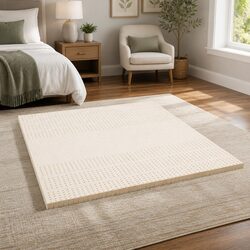 Latex Mattress Topper 5cm Thick Double Bed Pad 7 Zone Cooling Foldable Mat