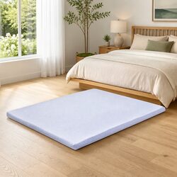 Natural Latex Mattress Topper Double Bed 7-Zone Pressure Relief Cooling Cover