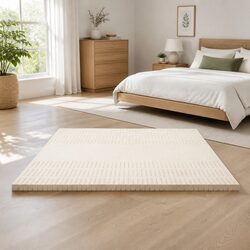 Latex Mattress Topper Queen 7.5cm 7-Zone Pressure Relief Cooling Breathable Bed