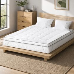 Pillowtop Mattress Topper 5cm Thick Double Bed Pad Machine Washable Breathable